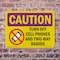 Signmission Radiation & Laser Sign, 7 in H x 10 in W, Plastic, Rectangle OS-2PACK-CR-P-710-L-10193 - alternate 4